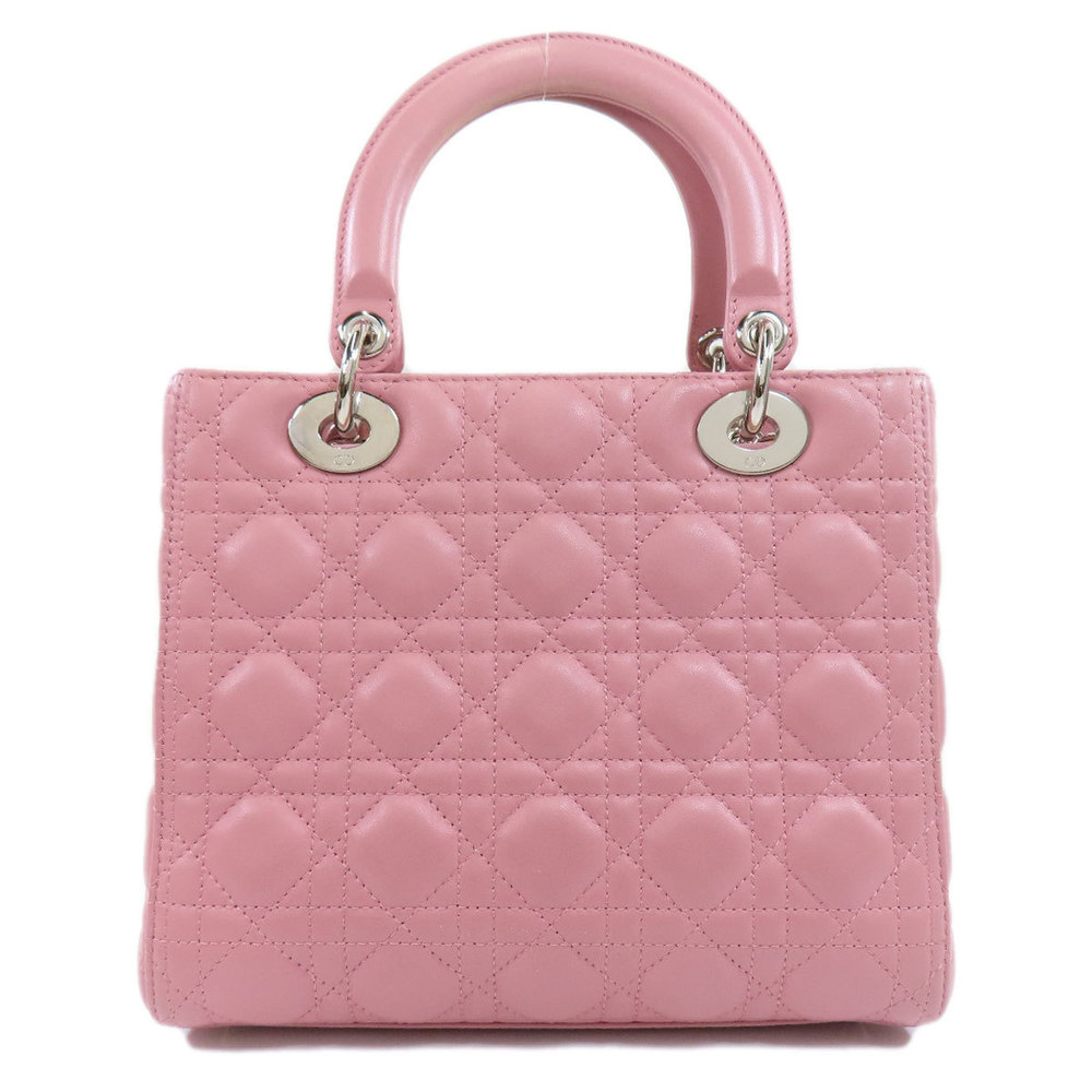 Christian Dior 2way Handbag Lambskin Pink - Picture 2 of 9